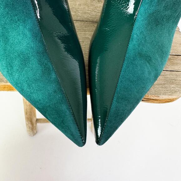 Gianni Bini Harrison Retro Boho Indie Suede Patchwork Boots Green Size 7.5 NEW - Picture 5 of 10